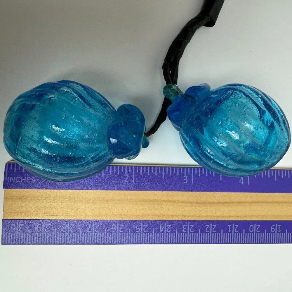 RARE Vintage ART Blue Glass 